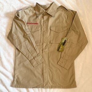 Boy Scouts of America Kids Uniform Button Down Shirt Size Medium